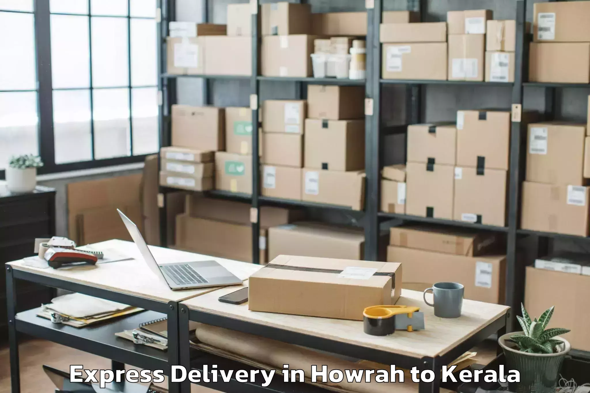 Professional Howrah to Olavakkot Express Delivery